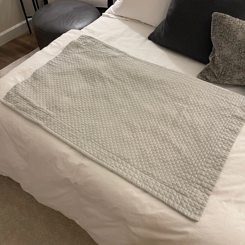 SFERRA Light Gray Quilted Pillow Shams - Set of 2